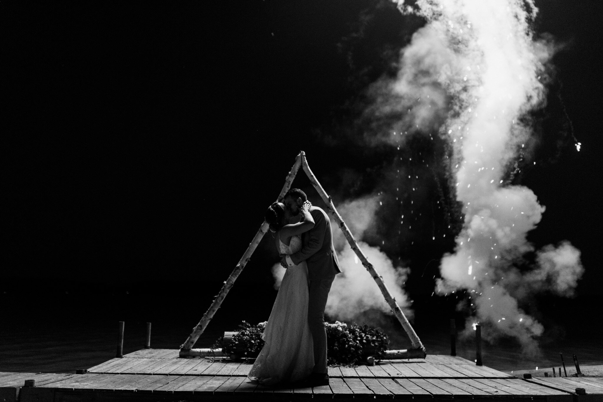 543-smoke-bomb-fire-works-night-portrait-couples-cottage-ontario-wedding.jpg